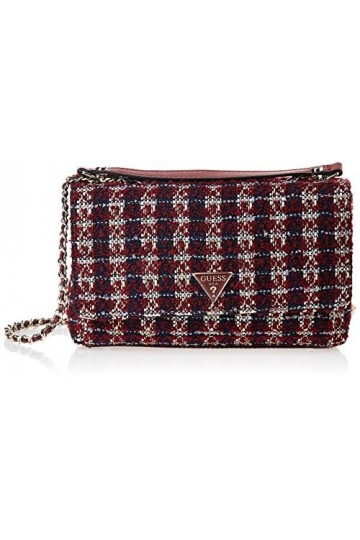 Guess Cessily Convertible Xbody Flap, Sacs à Rabat Femme, Merlot, Taille Unique