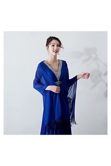 ZZZYW Longue Dentelle Applique Robe de soirée perlée Robe de Mariage châle châle hidal châle Accessoires de fête Color : 1, 