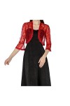 ZZZYW Châle de Dentelle Dames élégante Robe de mariée Cheongsam dîner de châle Accessoires Color : Wine Red, Taille : One Si