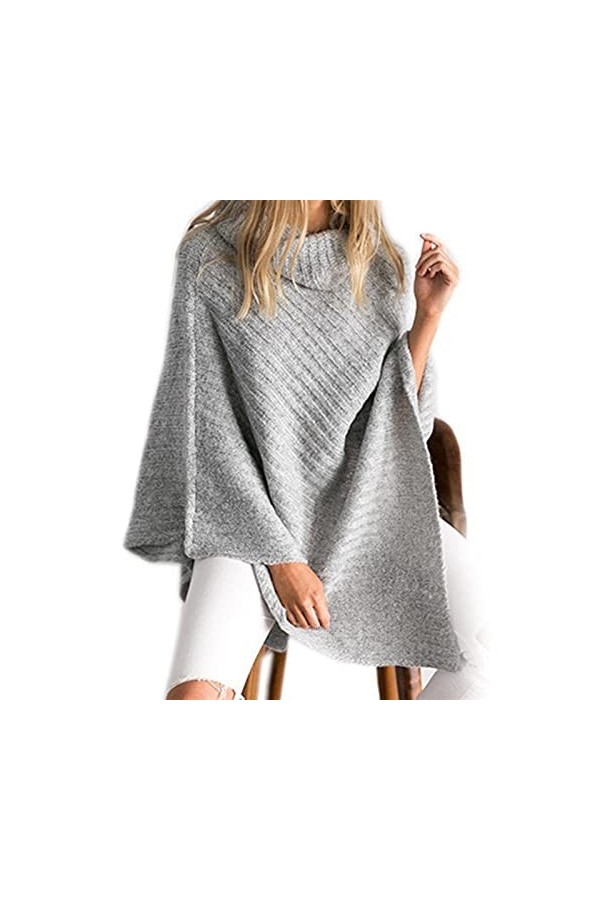 TOMYEUS Echarpe Châle Chemise Pull-oeuvre irrégulière dhiver pour Femmes Gardez Le Coton à Tricoter Le Pull châle Chaud Mode