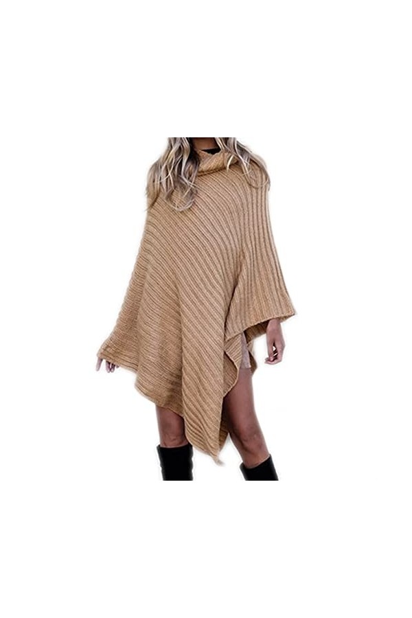 TOMYEUS Echarpe Châle Chemise Pull-oeuvre irrégulière dhiver pour Femmes Gardez Le Coton à Tricoter Le Pull châle Chaud Mode