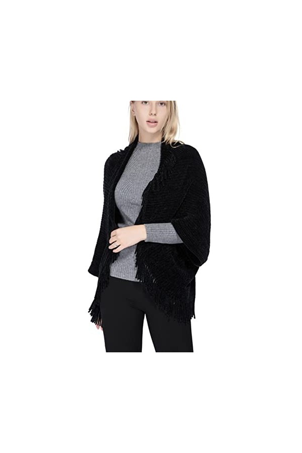 MXDVSN Capes De Châle en Tricot pour Femmes Printemps Automne Épaissie Chaud Enveloppe Chaude Ouverte Devant Scarpe pour Femm