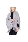MXDVSN Capes De Châle en Tricot pour Femmes Printemps Automne Épaissie Chaud Enveloppe Chaude Ouverte Devant Scarpe pour Femm