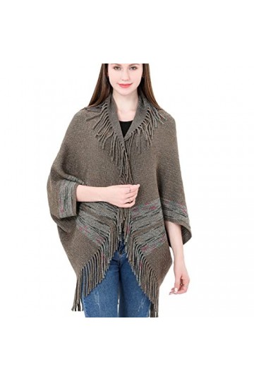 MXDVSN Capes De Châle en Tricot pour Femmes Printemps Automne Épaissie Chaud Enveloppe Chaude Ouverte Devant Scarpe pour Femm