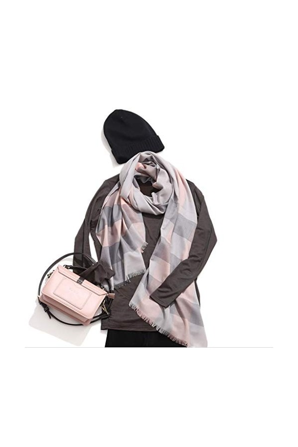 Hiver Cachemire écharpe Femmes épais Chaud châles enveloppes Dame Solide écharpes Mode Glands Couverture Foulard