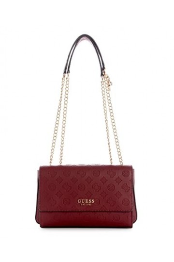 Guess Sirrah Rabat à bandoulière Convertible, Sac Femme, Logo Merlot, Taille Unique