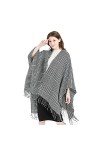 BAILEYU Couverture Décharpe Châle pour Femme Cape de Poncho Surdimensionnée Longue Étole Douce et Chaude pour Grand-mère, Mè