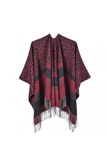 MXDVSN Poncho châle chaud pour femme ouvert sur le devant Écharpe réversible pour femme Printemps Automne Capes Cardigan Mant