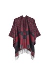 MXDVSN Poncho châle chaud pour femme ouvert sur le devant Écharpe réversible pour femme Printemps Automne Capes Cardigan Mant