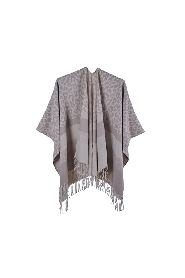 MXDVSN Poncho châle chaud pour femme ouvert sur le devant Écharpe réversible pour femme Printemps Automne Capes Cardigan Mant