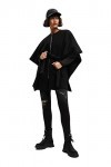 Desigual Poncho_Aladin Milan, 2046 Negro, Noir, Taille Unique Femme