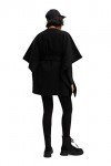 Desigual Poncho_Aladin Milan, 2046 Negro, Noir, Taille Unique Femme