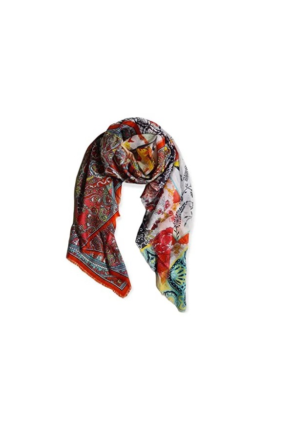 Marco Pascali Foulard dans Une boîte Cadeau Florale Châle Pashmina, Imprimé Multicolore, 140x140 cm Femme