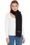 Calvin Klein Oversized Knit Scarf 30X180 ÉCHARPE en Maille Oversize 40X180, CK Black, OS Femme