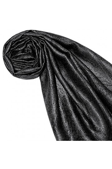 LORENZO CANA Pashmina pour la femme - écharpe de 100% soie avec les mesures de 35 x 160 cm - fait à la main – souple élégant 