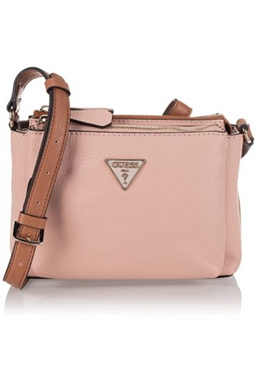 Guess Becca Double Zip Crossbody Blush Multi
