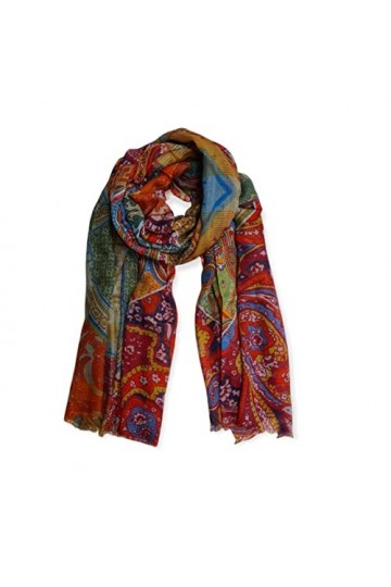 Marco Pascali Foulard dans Une boîte Cadeau Ethnique Châle Pashmina, Imprimé Multicolore, 70x180 cm Femme