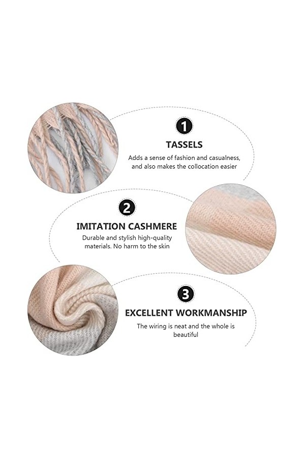 PUROXX Écharpe à franges à carreaux pour femme automne et hiver châle chaud couverture confortable cape vêtements assortis au