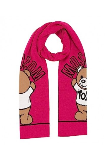 MOSCHINO femme Teddy bear �charpe fuchsia