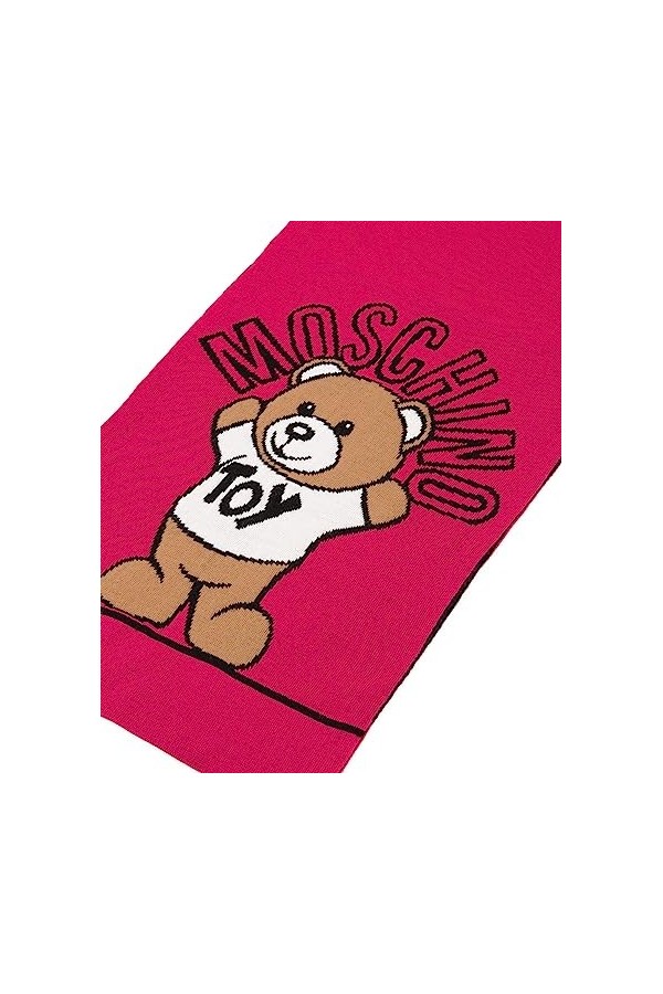 MOSCHINO femme Teddy bear �charpe fuchsia