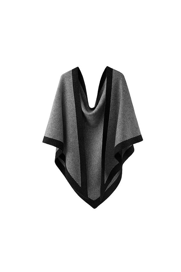 Châle DÉcharpe DHiver Pour Dames Tricoté Overlock Laine Cachemire Mélangé Chaud Écharpe Triangulaire Doux Accueil Châle Man