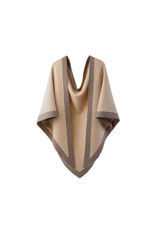 Châle DÉcharpe DHiver Pour Dames Tricoté Overlock Laine Cachemire Mélangé Chaud Écharpe Triangulaire Doux Accueil Châle Man