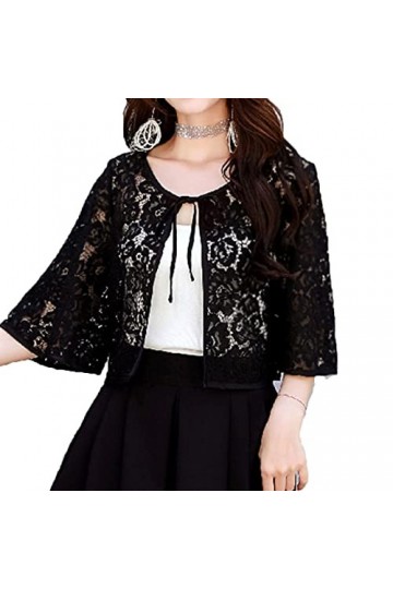 KOOKYY Trench manteaux pour femmes blanc noir rose dentelle châle de mariage châle châle châle veste femme élégante robe châl