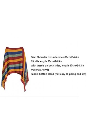 Châle Poncho Cape Cardigan pour Femme, Châle Wraps, Coloré Épais Doux Couverture Chaude Foulards Pull Cape Cardigan Écharpe d