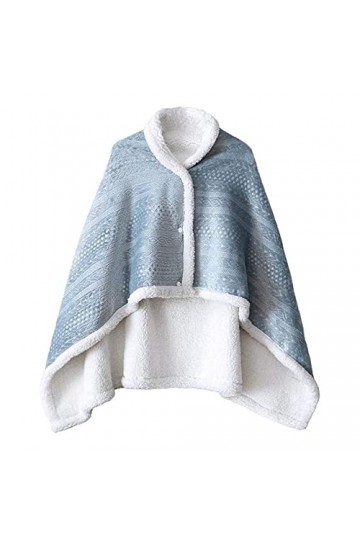 ROLTIN Cape châle à épaules chaudes, couverture chaude et douce en flanelle, châle de sieste portable pour femmes, printemps 