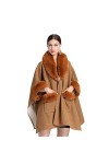 Safastaby Foulard Chaud Cachemire dimitation Douce Châle, Poncho Châle Femme Écharpe Cape Épaissie Elégant Chaud Hiver,Beige