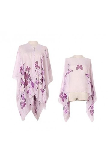 BAtlam Écharpe dété châle dété Poncho écharpe Solaire pour Femmes Fleur Protection Solaire châle Doux Plage châle Couvertur