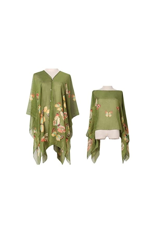 BAtlam Écharpe dété châle dété Poncho écharpe Solaire pour Femmes Fleur Protection Solaire châle Doux Plage châle Couvertur