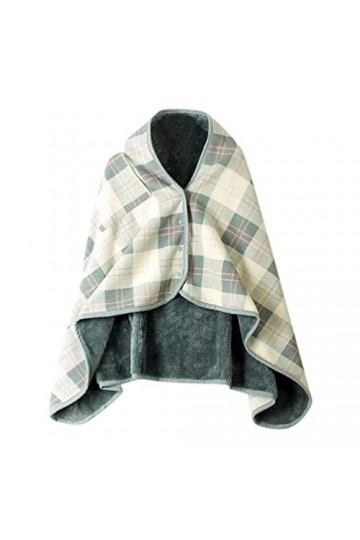 GagalU Couverture pour fauteuil roulant, châle à carreaux tartan, écharpe multifonction, épaule chaude, maison, bureau, chamb