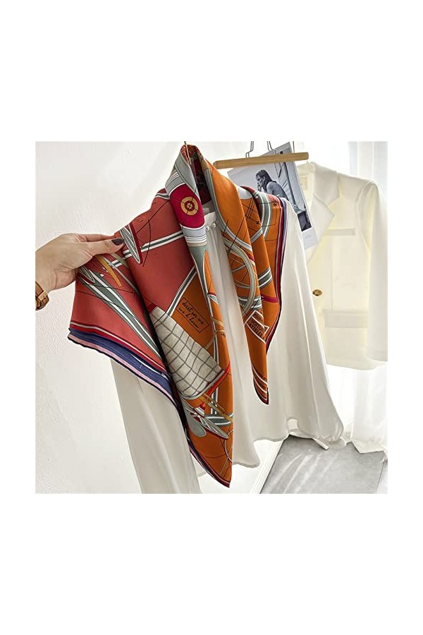 Châle Fiche à deux tons à double face for femmes Écharpe châle extérieure épaissie 90 Écharpe carrée