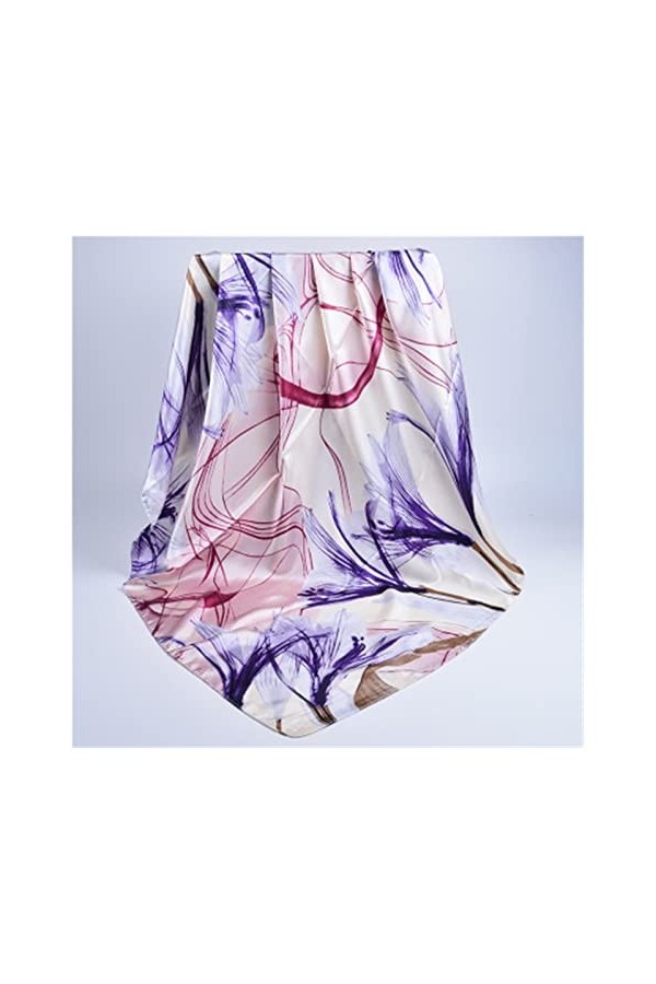 BAtlam Foulard en Soie Mode Femme Mode Vacances Châle Doux Imprimé Extérieur Disponible Été Printemps Protection Solaire Écha