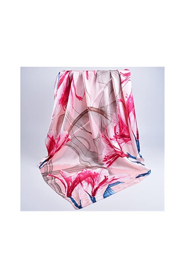 BAtlam Foulard en Soie Mode Femme Mode Vacances Châle Doux Imprimé Extérieur Disponible Été Printemps Protection Solaire Écha