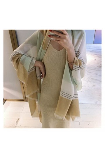 BAtlam Foulard en Soie Mode Femme Mode Vacances Châle Doux Extérieur Disponible Été Printemps Protection Solaire Écharpe Cou