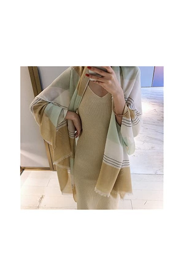 BAtlam Foulard en Soie Mode Femme Mode Vacances Châle Doux Extérieur Disponible Été Printemps Protection Solaire Écharpe Cou