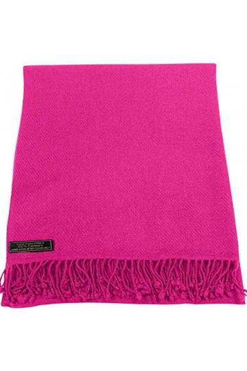 CJ Apparel Châle 100% Cachemire – Fabriqué à la Main au Népal Pashmina, Rose, Taille Unique Femme