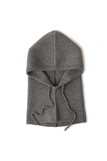 prettystern 100% Cachemire écharpe à Capuche Boucle écharpe tricotée Bonnet Tuyau Tresse - Blanc crème