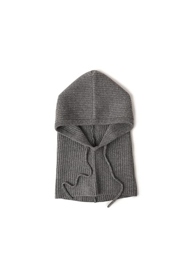 prettystern 100% Cachemire écharpe à Capuche Boucle écharpe tricotée Bonnet Tuyau Tresse - Blanc crème