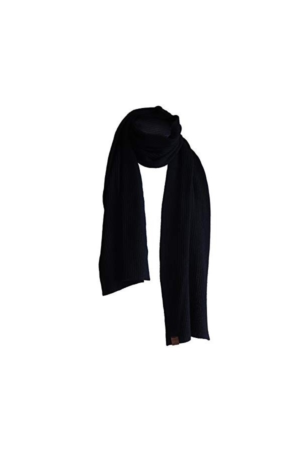 Borges & Scott Écharpe entièrement en cachemire - 100% Cachemire - Fabriqué au Népal - Noir