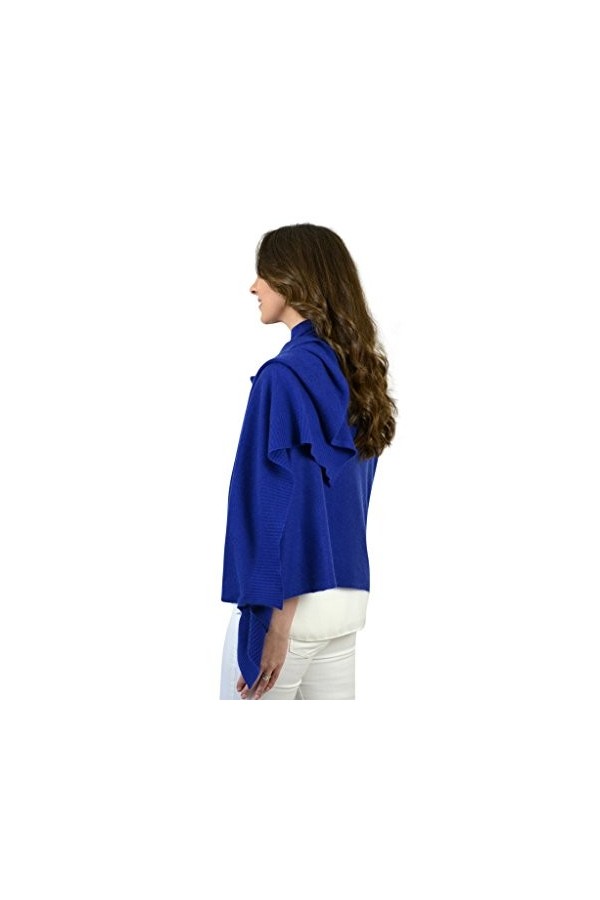 Mimi & Thomas® Cachemire - 100% Cachemire Écharpe Châle Voyage Wrap - Bleu - Taille unique