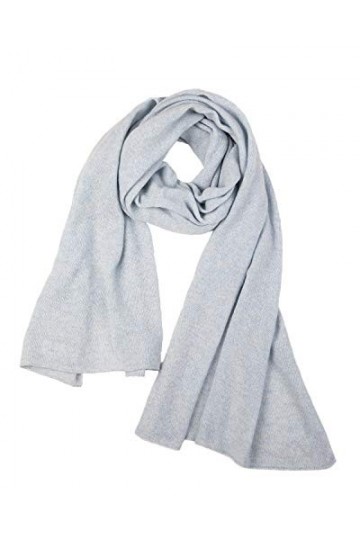 Graham Cashmere - Grande étole unisexe en pur cachemire – Fabriquée en Écosse - Bleu - Taille Unique