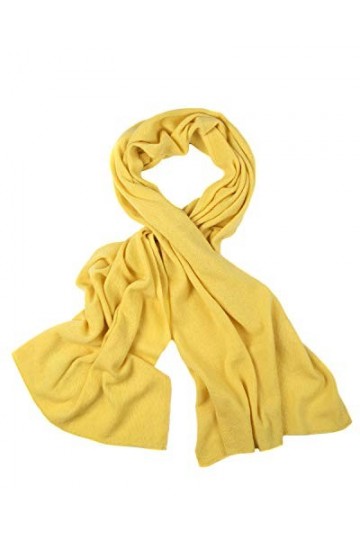 Graham Cashmere - Grande étole unisexe en pur cachemire – Fabriquée en Écosse jonquille 
