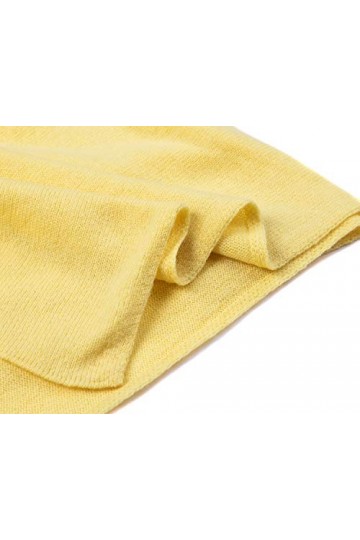 Graham Cashmere - Grande étole unisexe en pur cachemire – Fabriquée en Écosse jonquille 