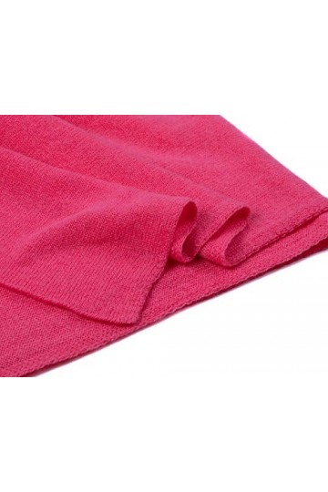 Graham Cashmere - Grande étole unisexe en pur cachemire – Fabriquée en Écosse rose vif 