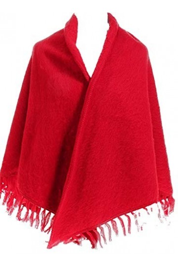 Val dArizes Laine des Pyrénées - Grand châle laine des Pyrénées griotte