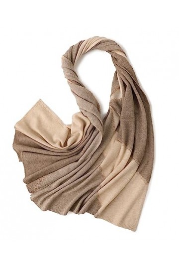 prettystern Écharpe 100% Cashmere Poncho en cachemire Doux et chaud avec contraste de couleurs de fils dor chatoyants 2. bei