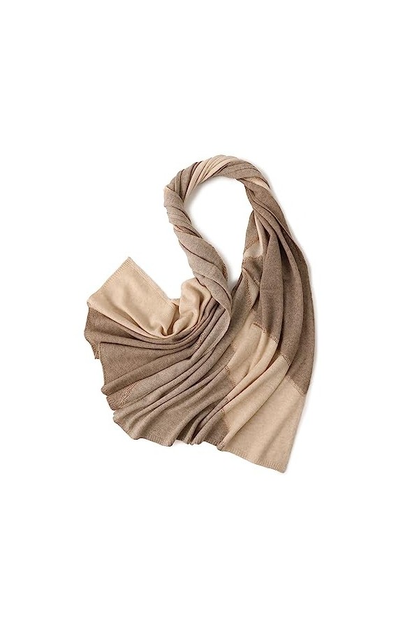 prettystern Écharpe 100% Cashmere Poncho en cachemire Doux et chaud avec contraste de couleurs de fils dor chatoyants 2. bei
